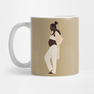 Abstract pregnant vector mother modern Illustration Mug